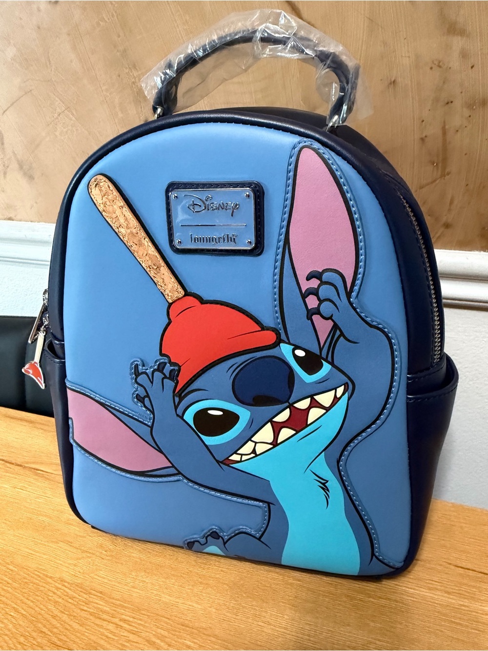 Disney Stitch Mini Backpack in Blue with Pink Accents